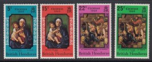 British Honduras 247-50 Christmas mnh