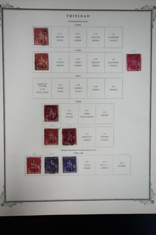 Trinidad 1800s to 1960s Stamp Collection 