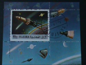 ​FUJEIRA-1972 SPACE ACHIEVEMENTS-CTO- S/S FANCY CANCEL-VF WE SHIP TO WORLWIDE