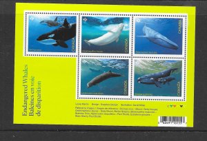 WHALES - CANADA  NEW ISSUE MNH