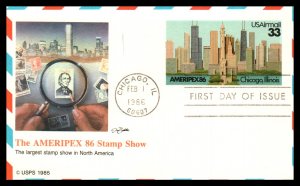 US UXC23 Ameripex Fleetwood U/A FDC Postal Card