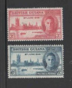 BRITISH GUINEA #242-243 PEACE ISSIE MINT VF LH O.G bb