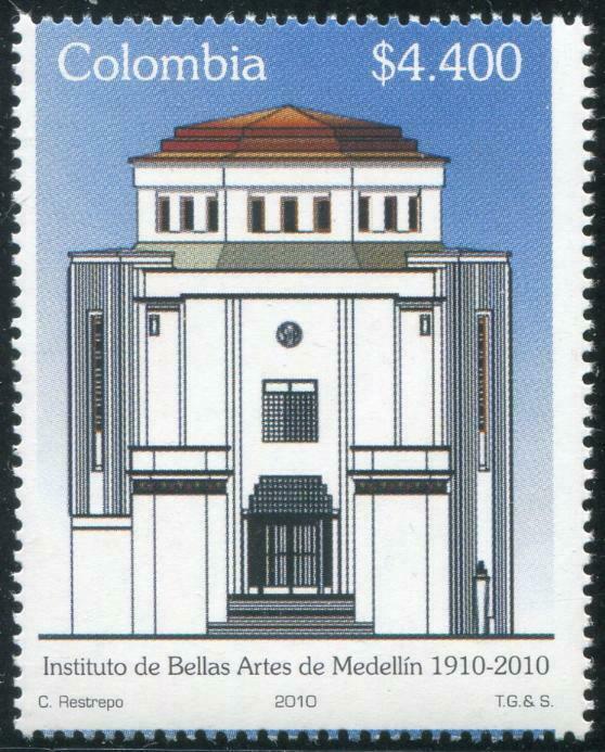 HERRICKSTAMP COLOMBIA Sc.# 1344 Medillin Bellas Art Institute