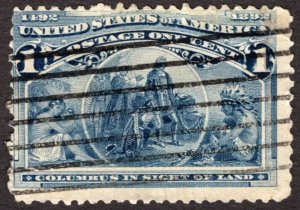 1893, US 1c, Columbian Issue, Used, Sc 230