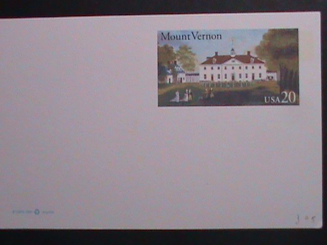 ​UNITED STATES-1998 THE MOUNT VERNON-BEAUTIFUL VIEWS-MNH- POST CARD-VERY FINE