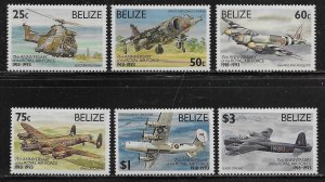 Belize Scott #'s 1003 - 1008 MH