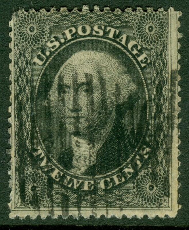 EDW1949SELL : USA 1857 Scott #36 Used. Deep color with grid cancel. Catalog $350