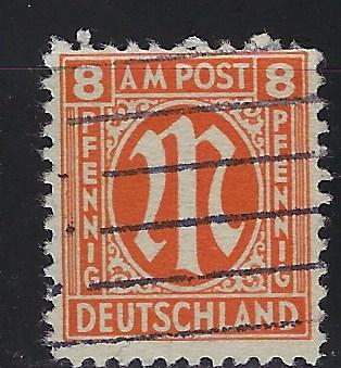 Germany AM Post Scott # 3N6a, used