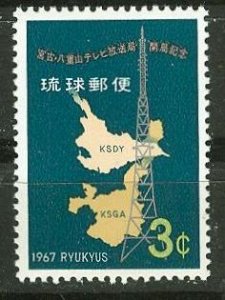 Ryukyu Islands # 166  TV Tower  (1) Mint NH