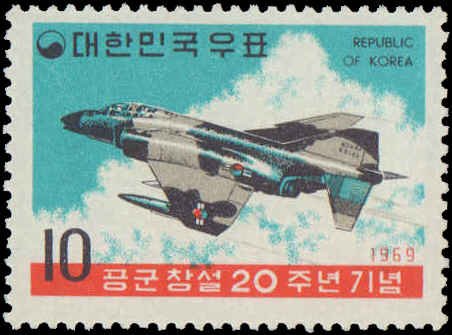 Korea #686-687, Complete Set(2), 1962, Military Related, Airplanes, Never Hinged