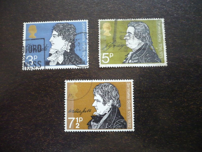 Stamps - Great Britain - Scott# 651-653 - Used Set of 3 Stamps