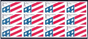 US 2522a MNH 1991 (F Rate) 29¢ Un-Folded Booklet Pane of 12 Very Fine