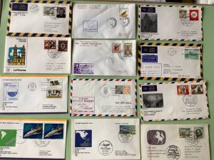 Airmail flight covers 12 mixed items Ref A1630