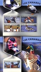 Togo 2019, Ducks 2 s/s, MNH
