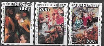 Upper Volta # 446 - 451. Paintings by Peter Paul Rubens issued 1977