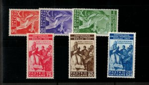 Vatican #41 - #46 Very Fine Never Hinged Set