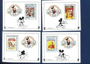 BHUTAN - # 689-712 - MNH set & 12 S/S - Mickey Mouse Movie Posters - 1989