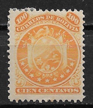 1868 Bolivia 13 Coat of Arms 100c MH