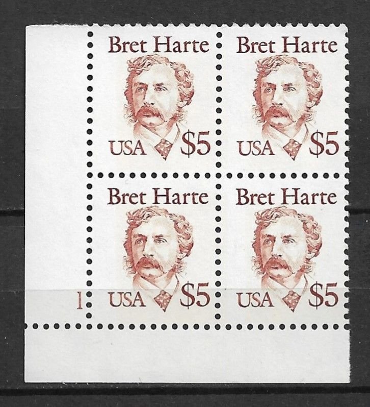 1987 Sc2196 $5 Bret Harte MNH PB4 MNH