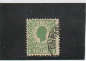 Danish West Indies  Scott#  31  Used  (1905 Christian IX)