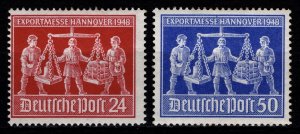 Germany [British/US/Russia Zone] 1948 Hanover Trade Fair, Set [Unused]