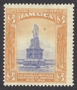 Jamaica Sc# 98 MH 1921-1923 3sh Sir Charles Metcalfe Monument