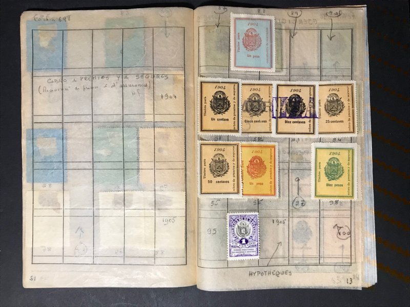 Central and South America Revenue Stamps Mint/Used 1891-1906 (242 Stamps)