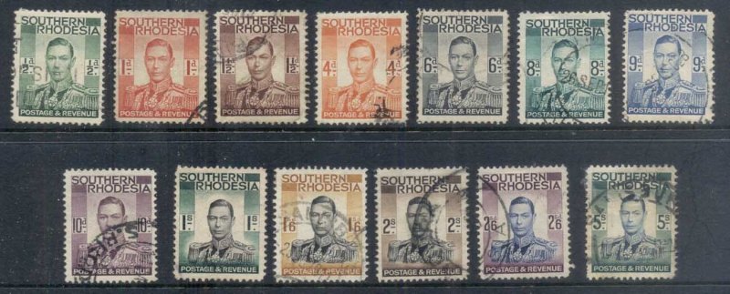 Southern Rhodesia 1937 KGVI Portraits FU