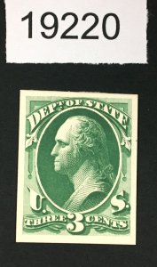 MOMEN: US STAMPS # O59P4 PROOF ON CARD LOT #19220