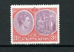 St Kitts-Nevis 1943 3d perf 14 chalk-surfaced paper MH 