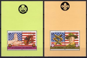 St.Vincent 1986 Sc#922/922A Scouting Movement 75th.Anniversary 2 S/S Plain MNH