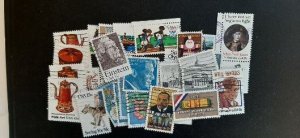 US Scott #1770-1794; 1799-1802; 29 used stamps of 1979. sound, off paper, VF.