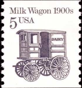 1987 5c Milk Wagon, Transportation Coil Scott 2253 Mint F/VF NH
