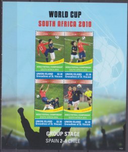 2011 St Vincent Grenadines Union Island 538-541KL 2010 FIFA World Cup in South A