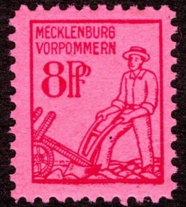 1945, Germany, Mecklenburg-Vorpommern 8pf, MNH, Sc 12N4