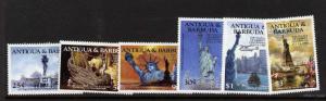 Antigua 828-33 MMH Statue of Liberty, Ships, Helicopter