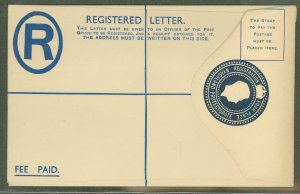 Nyasaland Protectorate  1938 4c dark blue, very clean, flap is not stuck.