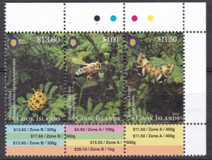 Cook Isl, Fauna, Insects, Bees, Butterflies MNH / 2014