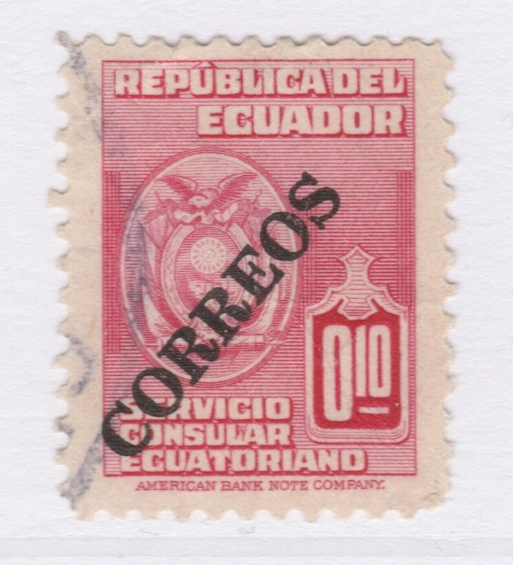 1951 America Latina EQUATOR EQUADOR 10c Used Stamp A27P31F24024-