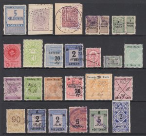 Germany & States, 24 different early revenues, used, sound, F-VF group