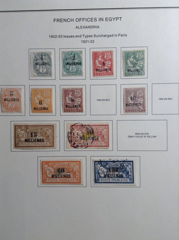 Offices in Egypt (Alexandria) #1-77-86/B1-B4/J/-J11/J13 (-9stamps) mostly  MH