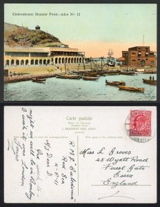 Aden KEVII 1d GB stamp used on a Post Card