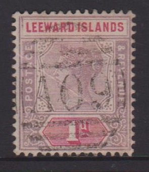 Leeward Islands Sc#2 Used - Postmark Cancel Nevis A09