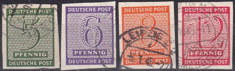 Germany Mi#116Y-119Y  MNH Rising  Watermark  CV $100.00  Z755