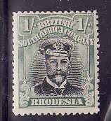 Rhodesia-Sc#130a- id12-unused hinged 1sh light green & black KGV-1919-