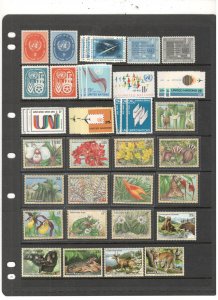 UNITED NATIONS COLLECTION ON STOCK SHEET ALL MINT
