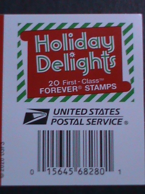 ​UNITED STATES- HOLIDAY DELIGHTS-CHRISTMAS MNH BOOKLET OF 20 FOREVER STAMPS VF
