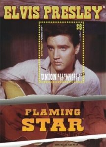 Union Island 2010 - Elvis Presley in the Movies Stamp souvenir sheet (#4) MNH