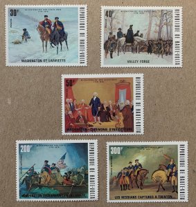 Burkina Faso 1975 American Bicentennial, MNH. Scott 365-367, C209-C210, CV $5.60