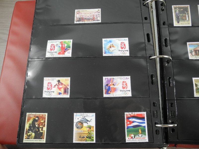 CUBA(2002-2008), Stamp Collection in stock pages(Kenmore binder)